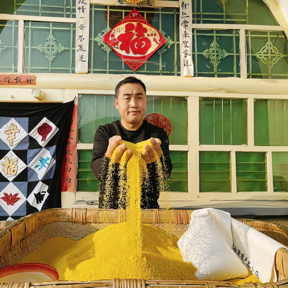 陕北贺兄弟现磨黄小米2kg两罐装