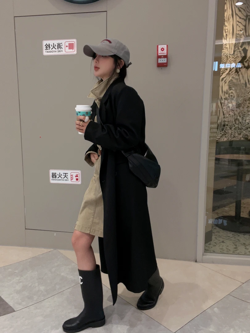 【职场大女主】女英伦风中长款2024年宽松休闲韩版西服上衣