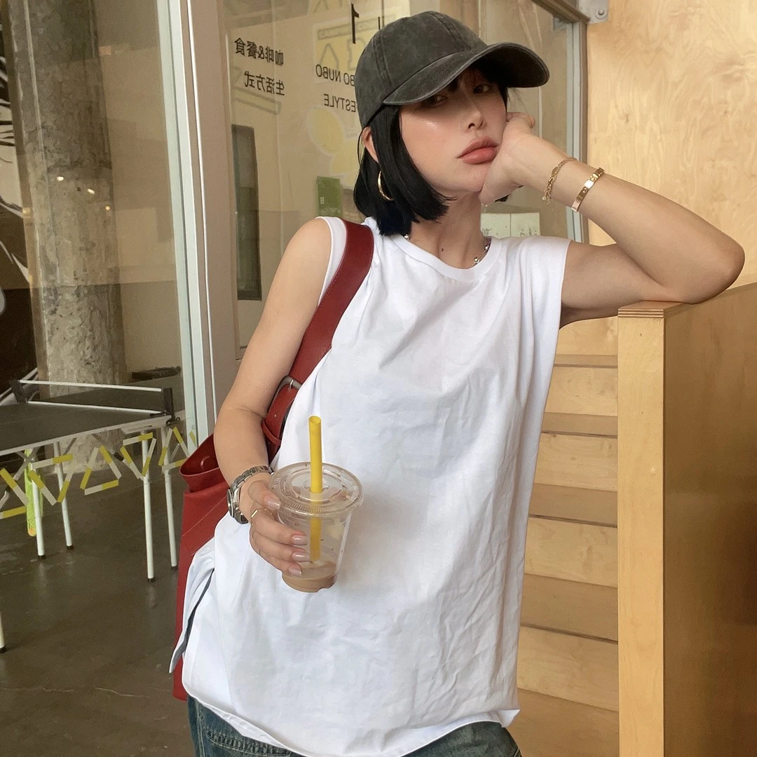 无袖棉棉宽松吊带背心打底衫坎肩新款外穿上衣