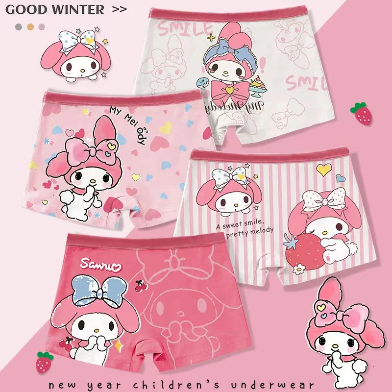 美乐蒂儿童内裤女童小童短裤2024新款小女孩平角裤女宝宝四角裤