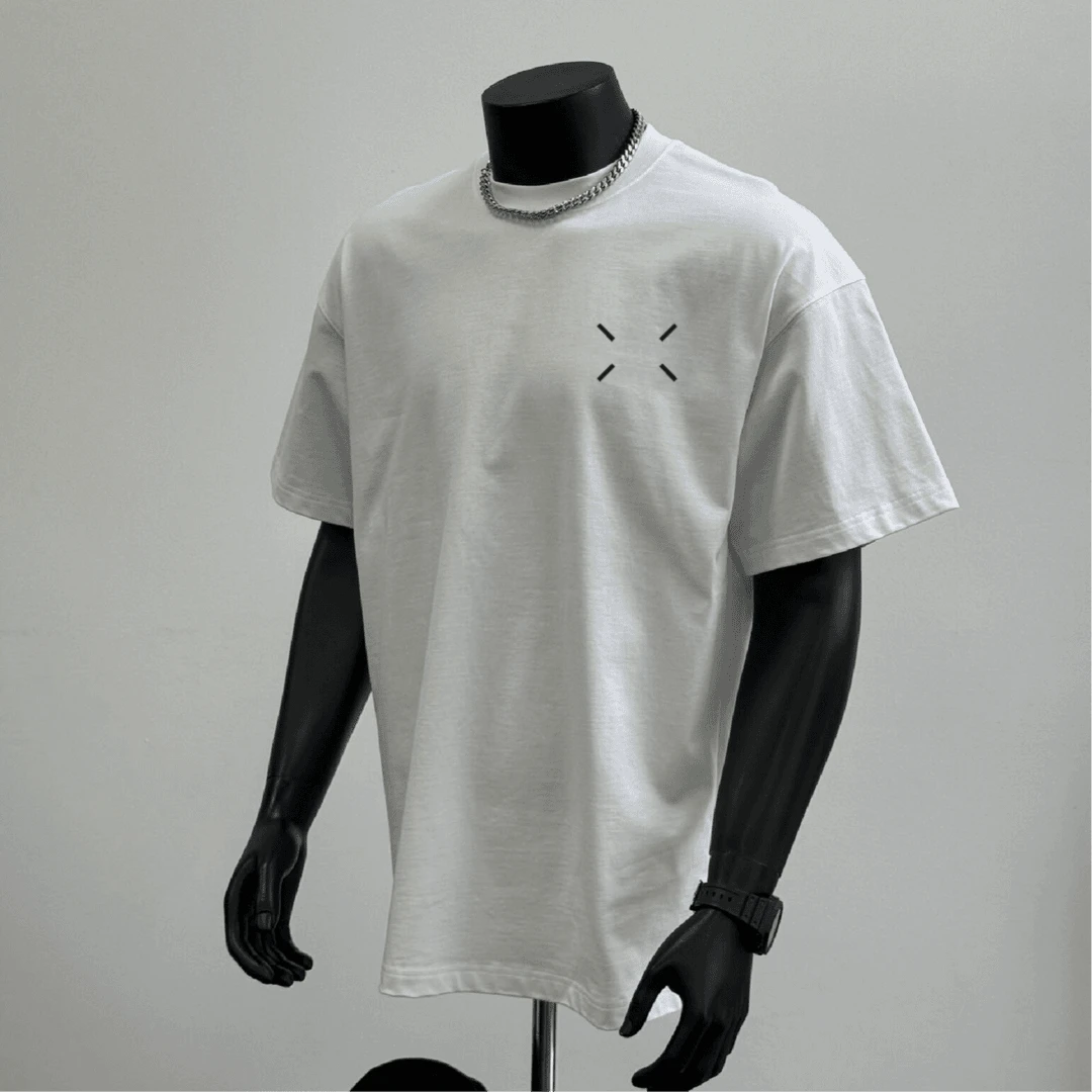 潮牌夏季宽松美式休闲四点厚板ins短袖T恤潮流高定男士圆领短袖