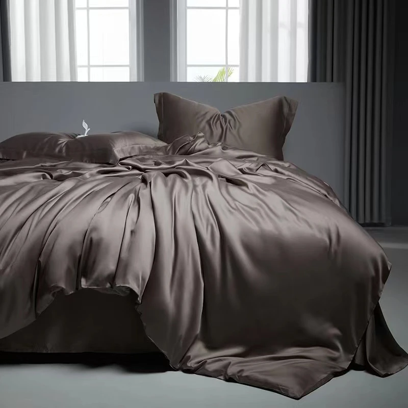 A类60支莱赛尔兰精天丝纯色系列凉感夏季轻奢床品四件套女