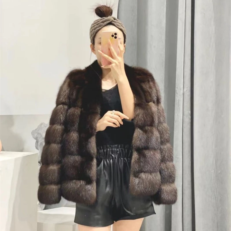 【YINGMOMO】影哥「圣彼得堡」 高定农夫紫貂皮草冬季女士皮草 GNF60