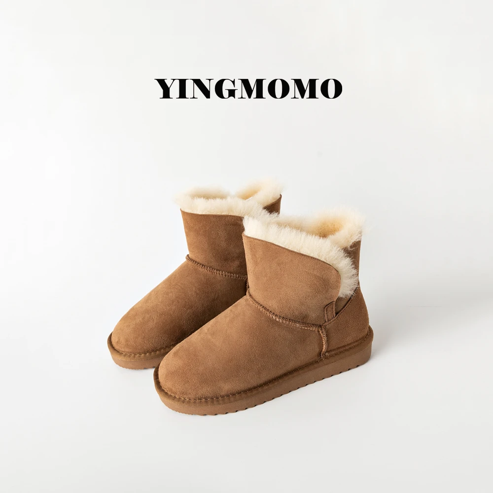 【YINGMOMO】影哥「暖暖靴」雪地靴短靴皮毛一体冬季保暖加厚加绒女鞋