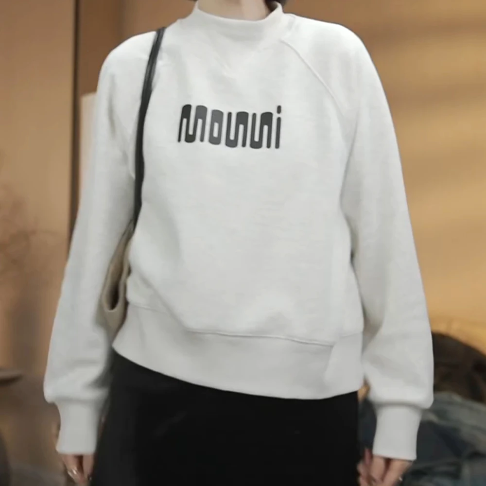 新款韩版显瘦女士长袖圆领个性宽松洋汽上衣卫衣LK2500387