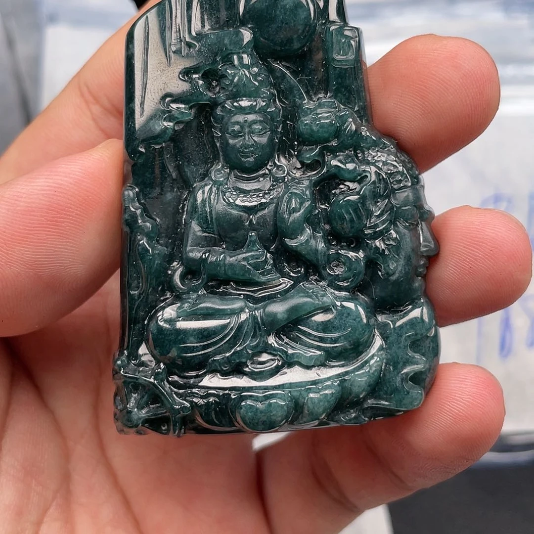 翡翠颈饰未镶嵌天然翡翠A货颈饰