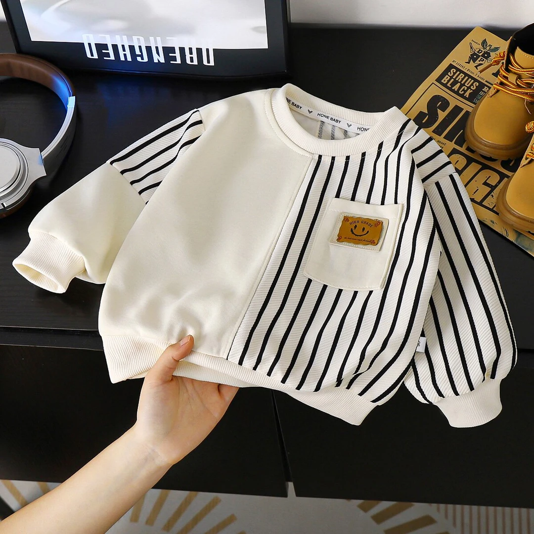 男女童春秋卫衣有加绒韩版洋气2024新款春秋宝宝儿童T恤长袖上衣