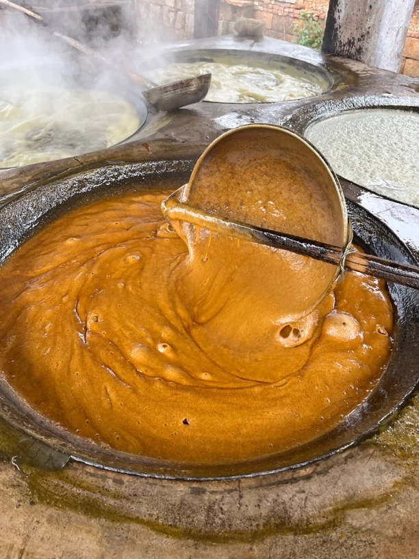 甘蔗红糖 柴火灶台老锅手工红糖膏黑糖泡水有甘蔗汁味道0添加