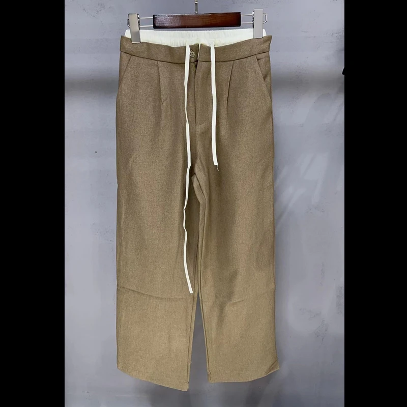 （清清款）29919宽松直筒百搭纯色休闲裤女