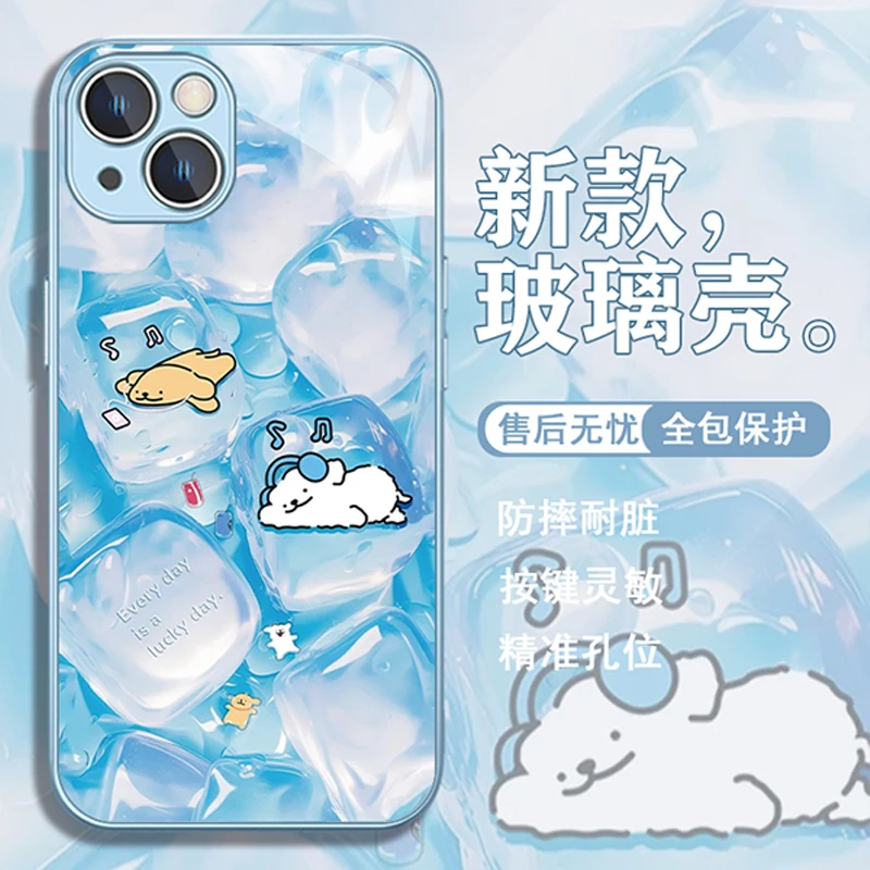 适用苹果15/华为PURA70/小米14/oppo/vivo网红线条小狗创意手机壳