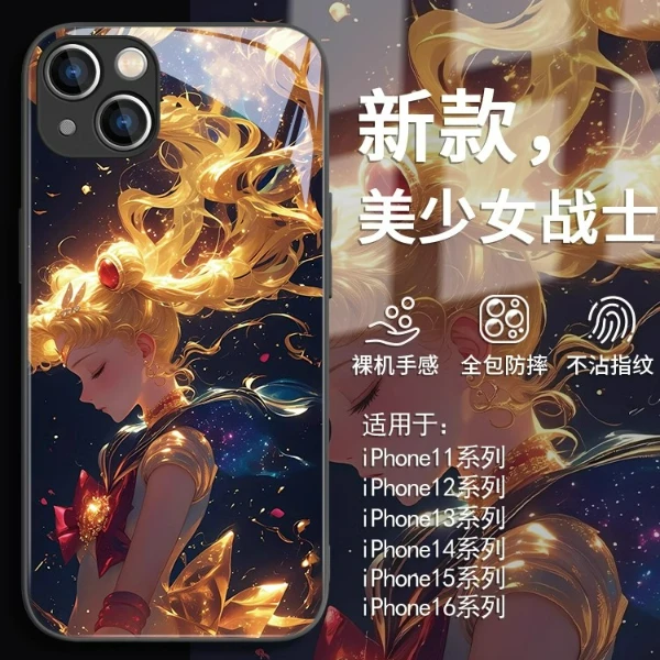 适用苹果17/华为pura70/小米14/oppo/vivo创意美少女网红手机壳