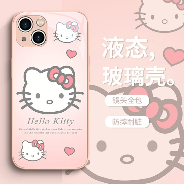 适用苹果17/华为mate60/小米14oppo/vivo可爱kitty网红卡通手机壳