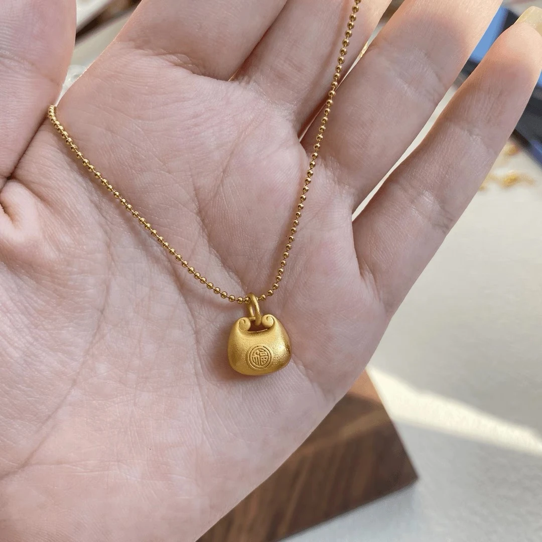 钛钢项链 小胖福项链  珠珠链M扣