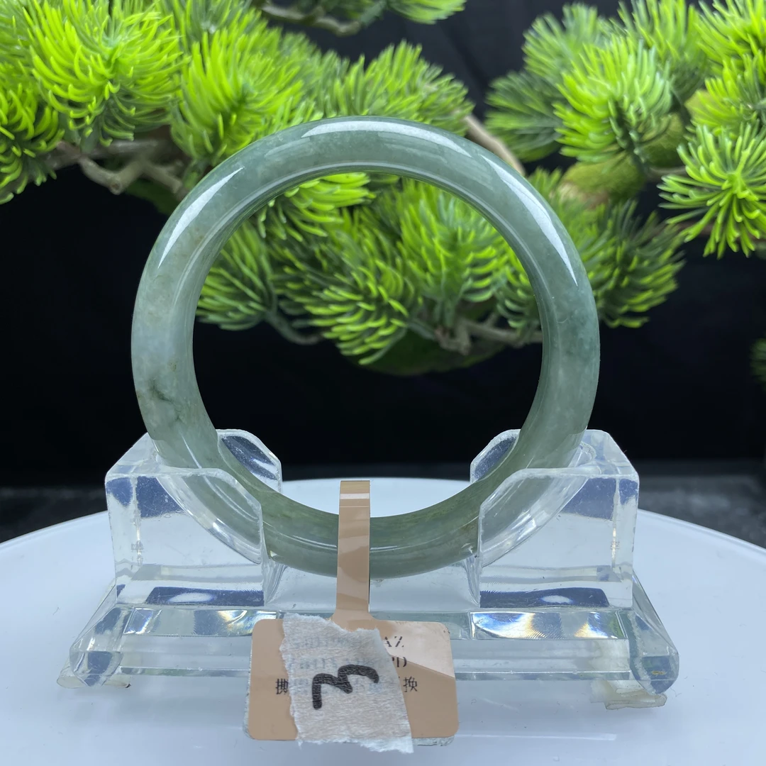 59【刀客砍价王】芊芊-天然缅甸A货翡翠手镯 (微瑕)  H3