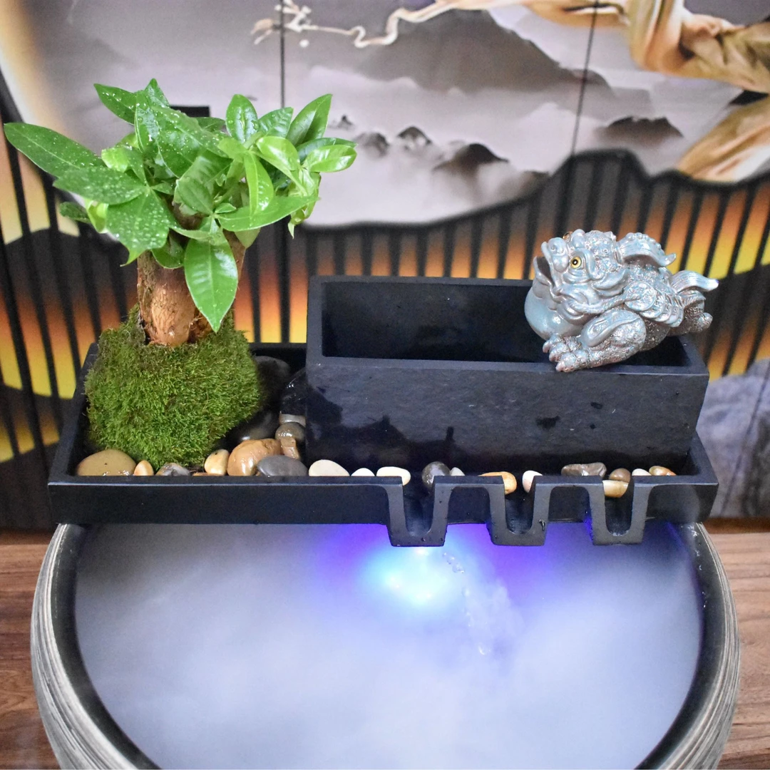 40厘米流水板古法流水造景多层流水水壶流水金蟾流水客厅玄关客厅