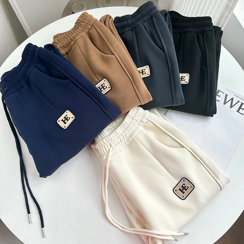 抗寒保暖不臃肿双面绒休闲裤男女同款装秋冬加绒加厚