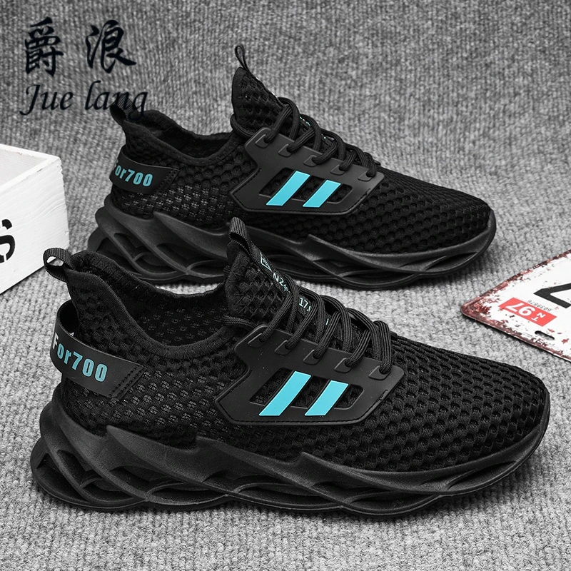 网面鞋男春季透气薄款单网镂空休闲百搭潮流防臭软底飞织网面男鞋