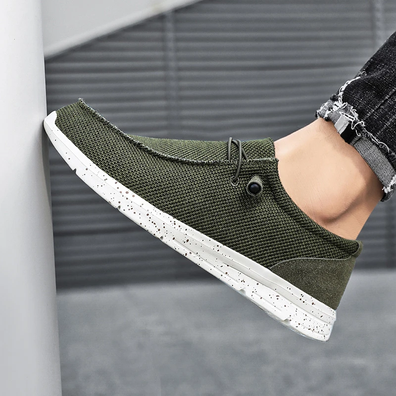 男士布鞋夏季透气休闲大码46一脚蹬老人鞋脚胖宽48爸爸爷爷的鞋子