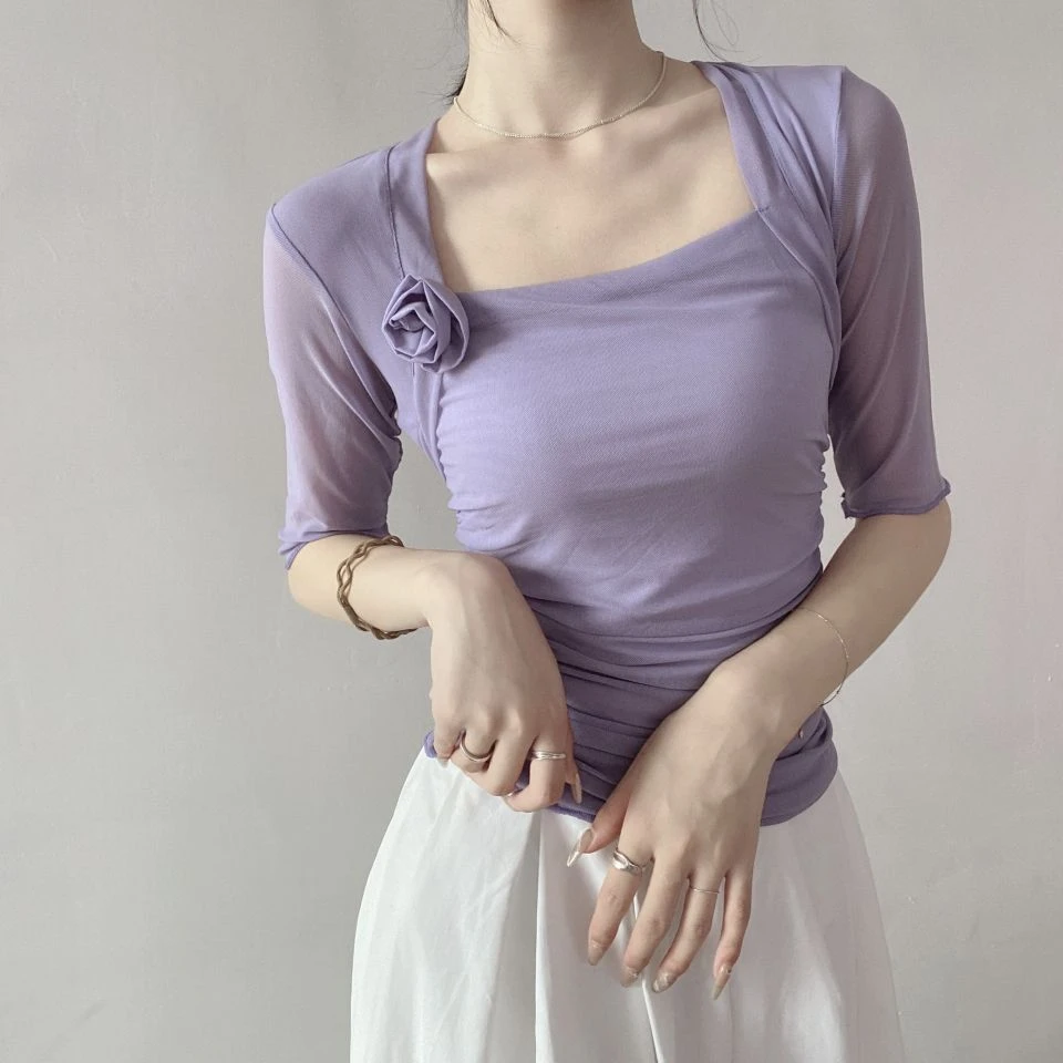 YXBB古典舞练功服女成人舞蹈服身韵纱衣民族舞芭蕾舞上衣教师形体