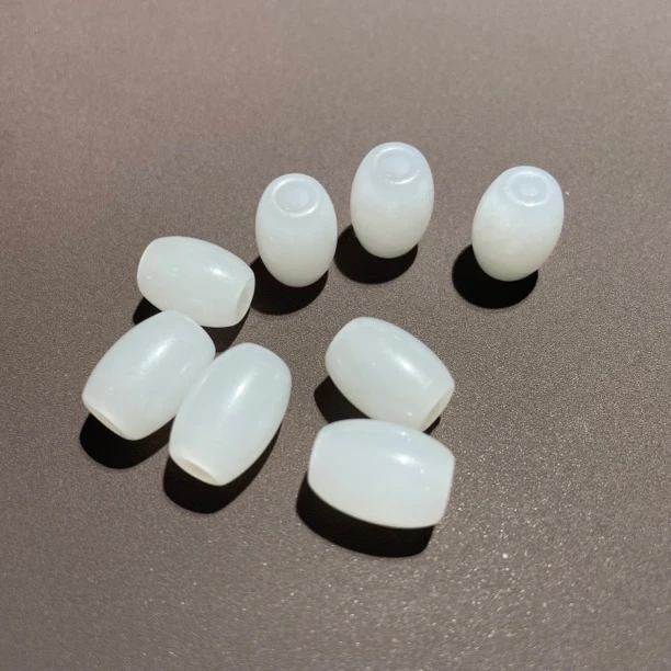 和田玉青海料 白玉路路通 转运珠配饰吊坠