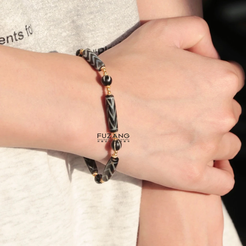 千年虎纹管珠手链