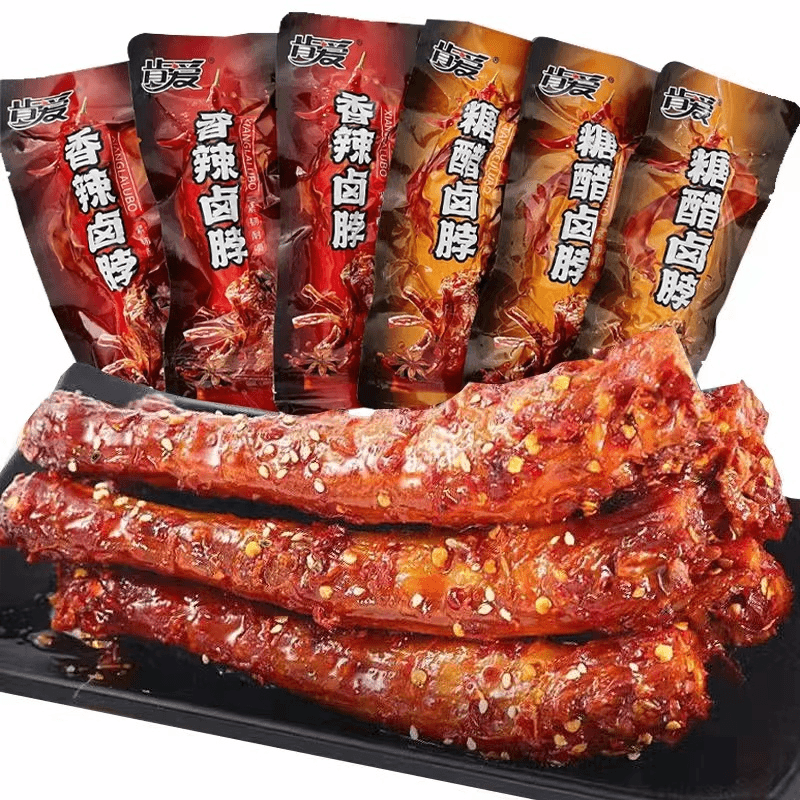 【9.9/15根】香辣手撕烤脖休闲零食卤味下酒菜糖醋鸡脖非鸭脖营养