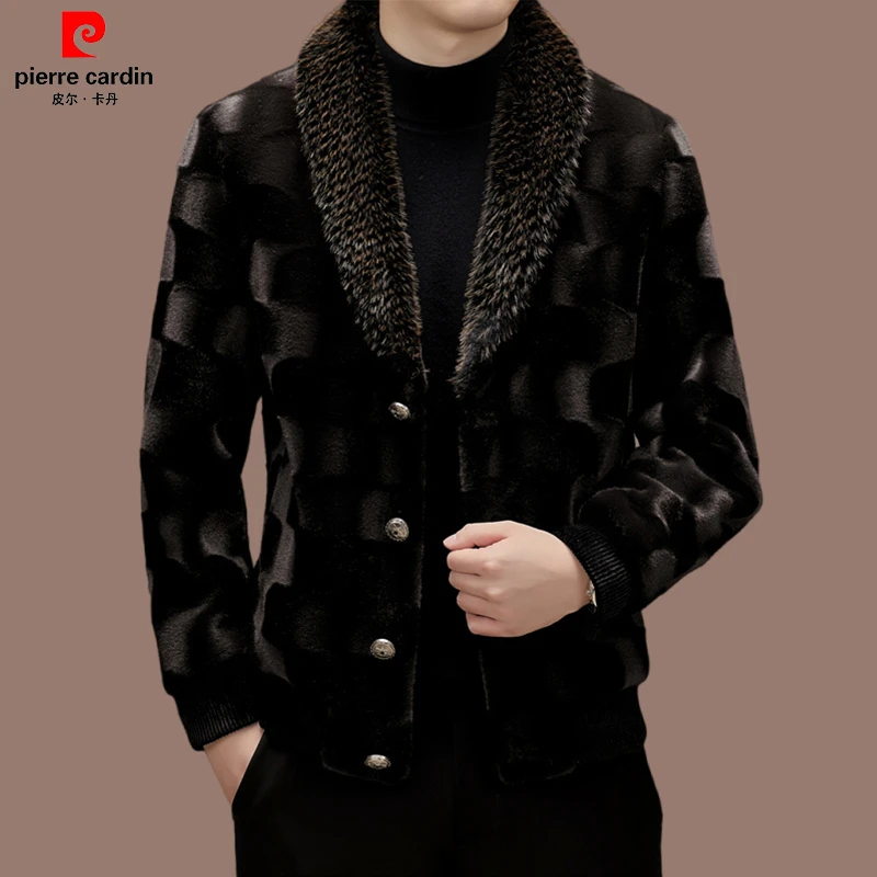 【皮尔卡丹】冬季高级感男士翻领款加厚保暖外套休闲时尚夹克男款