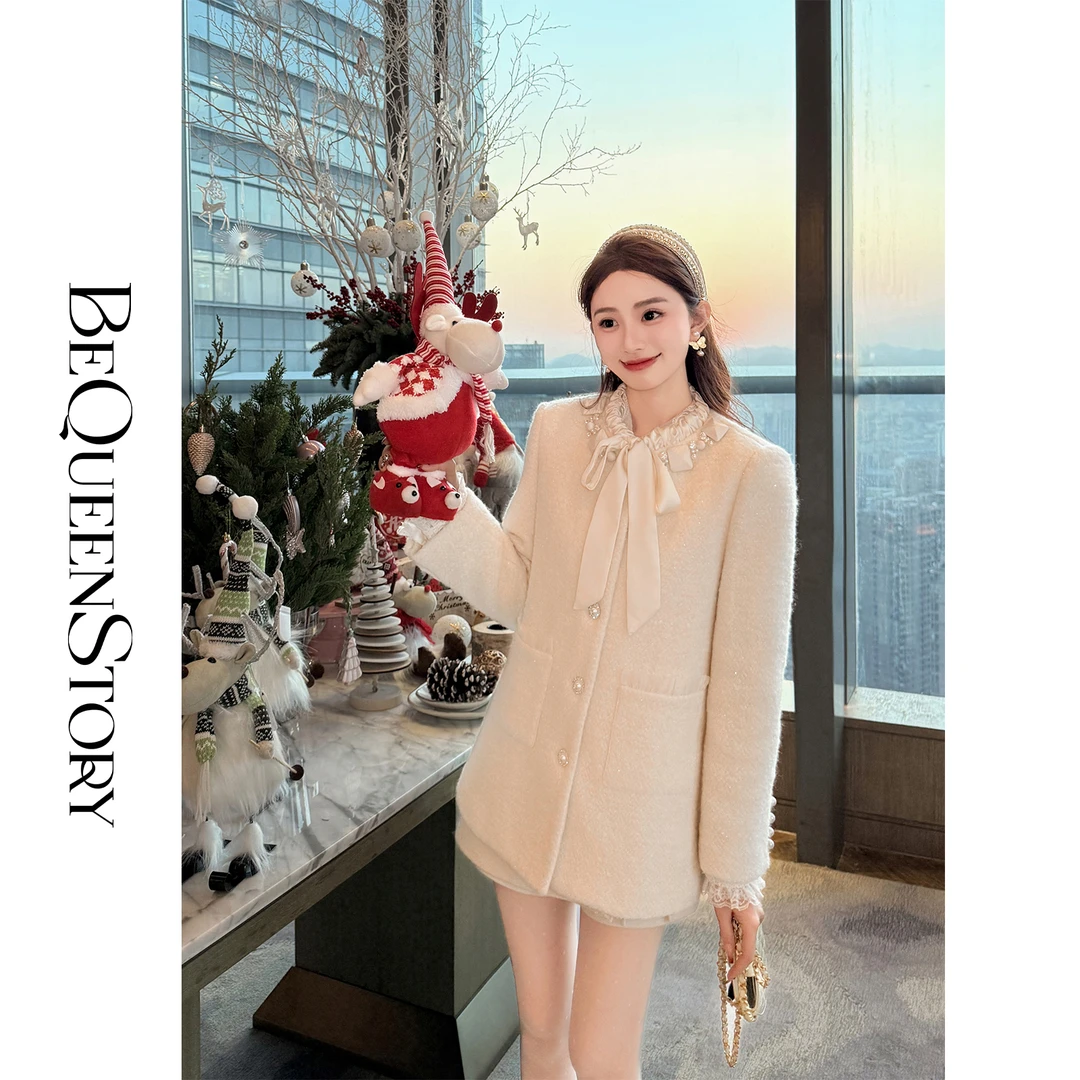 韩韩IU【千金茶会】时尚高定精致优雅含绵羊毛女生秋冬款小香外套