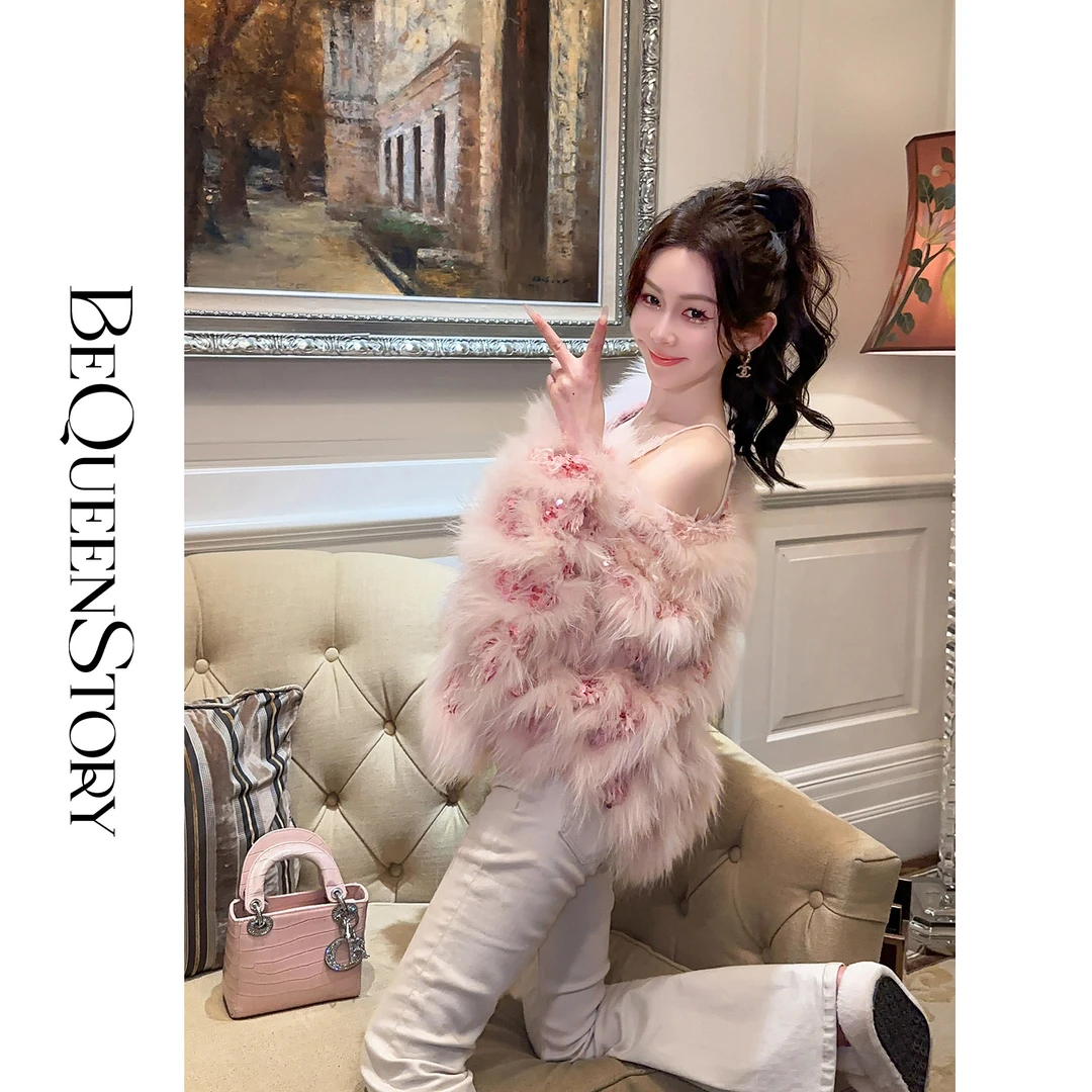 BeQueenStory【聚光灯女神】入秋时尚气质百搭高级感V领显瘦宽松