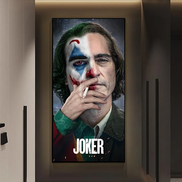 小丑电影海报装饰画Joker酒吧咖啡厅挂画漫威卧室壁画客厅背景墙