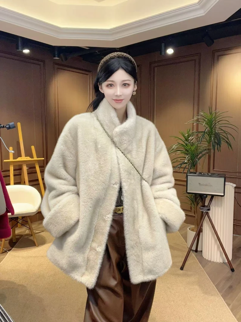 【千艺-Studio】“奢华新贵”一毛双色加厚慵懒风休闲冬季风雪外套