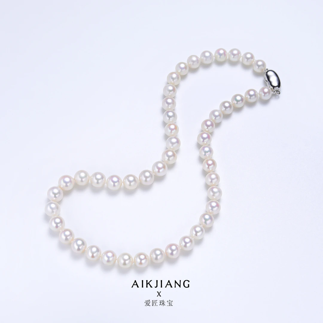 AIKJIANG/爱匠【白总】大点位气质珍珠项链白色时尚8-10mm左右