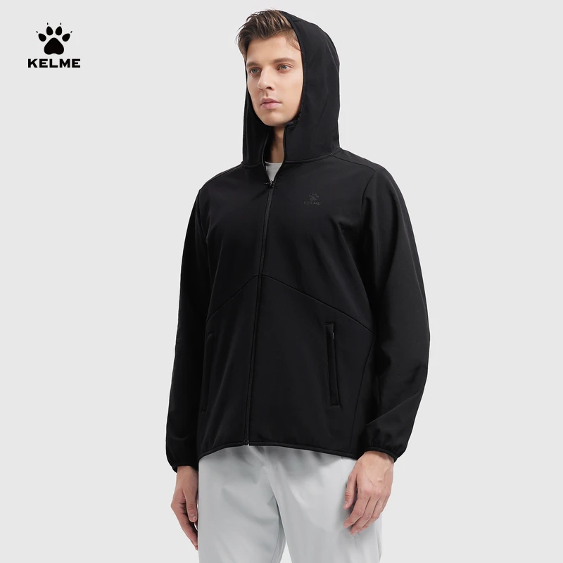 【防风防泼水加绒外套】卡尔美秋冬梭织连帽软壳户外夹克LIFESTYLE