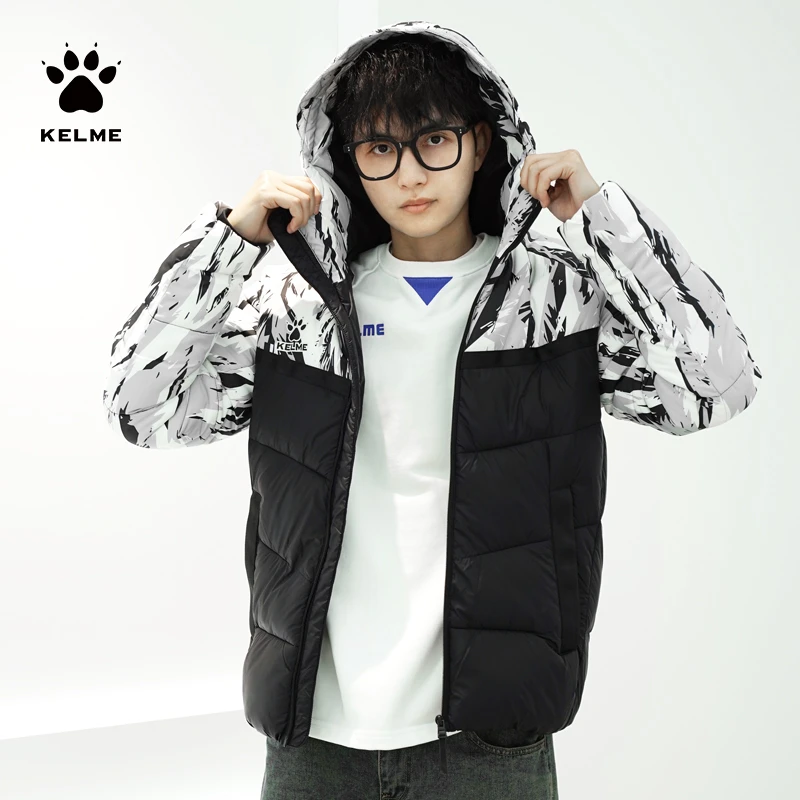 【LIFESTYLE】连帽短款棉服运动训练服迷彩拼接防风冬季保暖备用