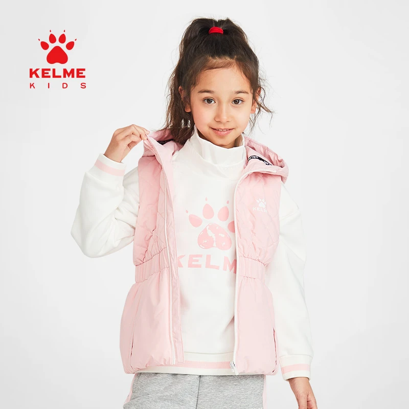 【LIFESTYLE】卡尔美女童羽绒休闲舒适马甲背心羽绒服女孩童坎肩QC