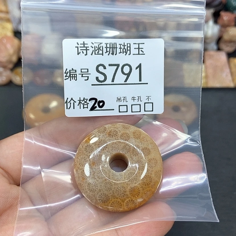 【闪购商品】硅化珊瑚（珊瑚玉）颈饰未镶嵌听*S791