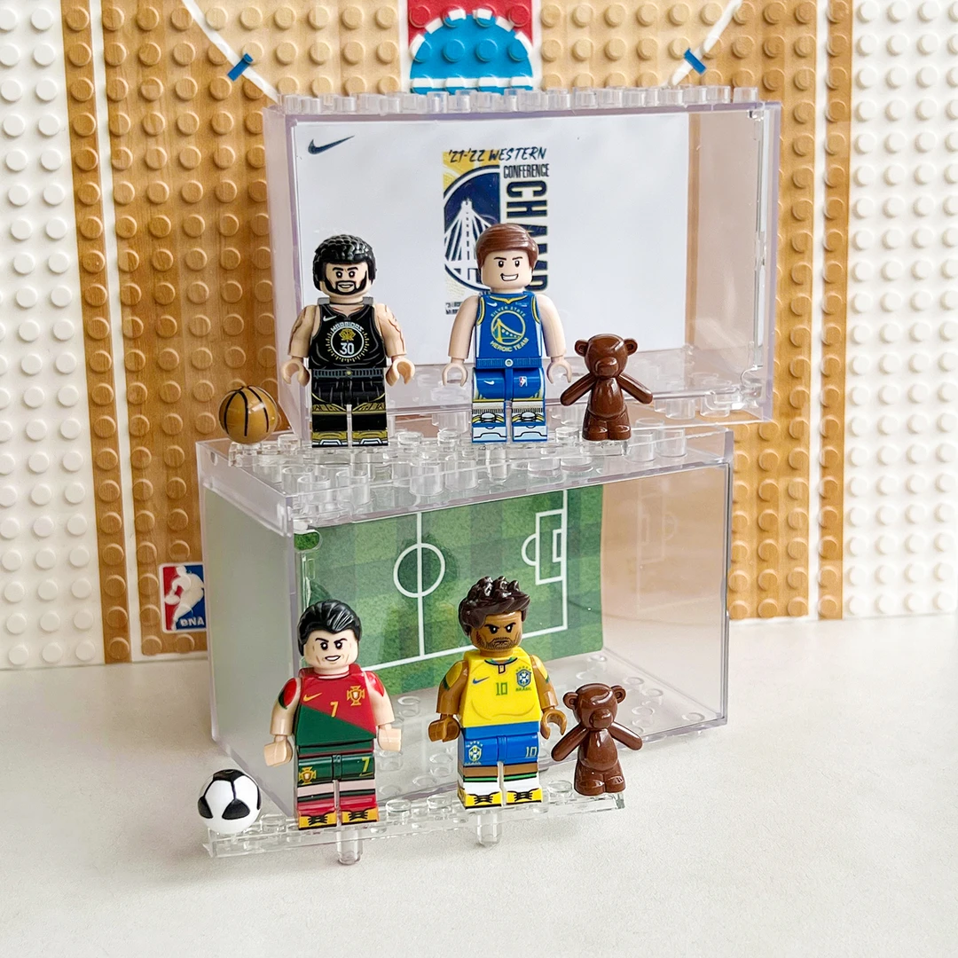 库里欧文创意乐高联名人仔C罗梅西足球篮球紧致摆件男朋友礼物