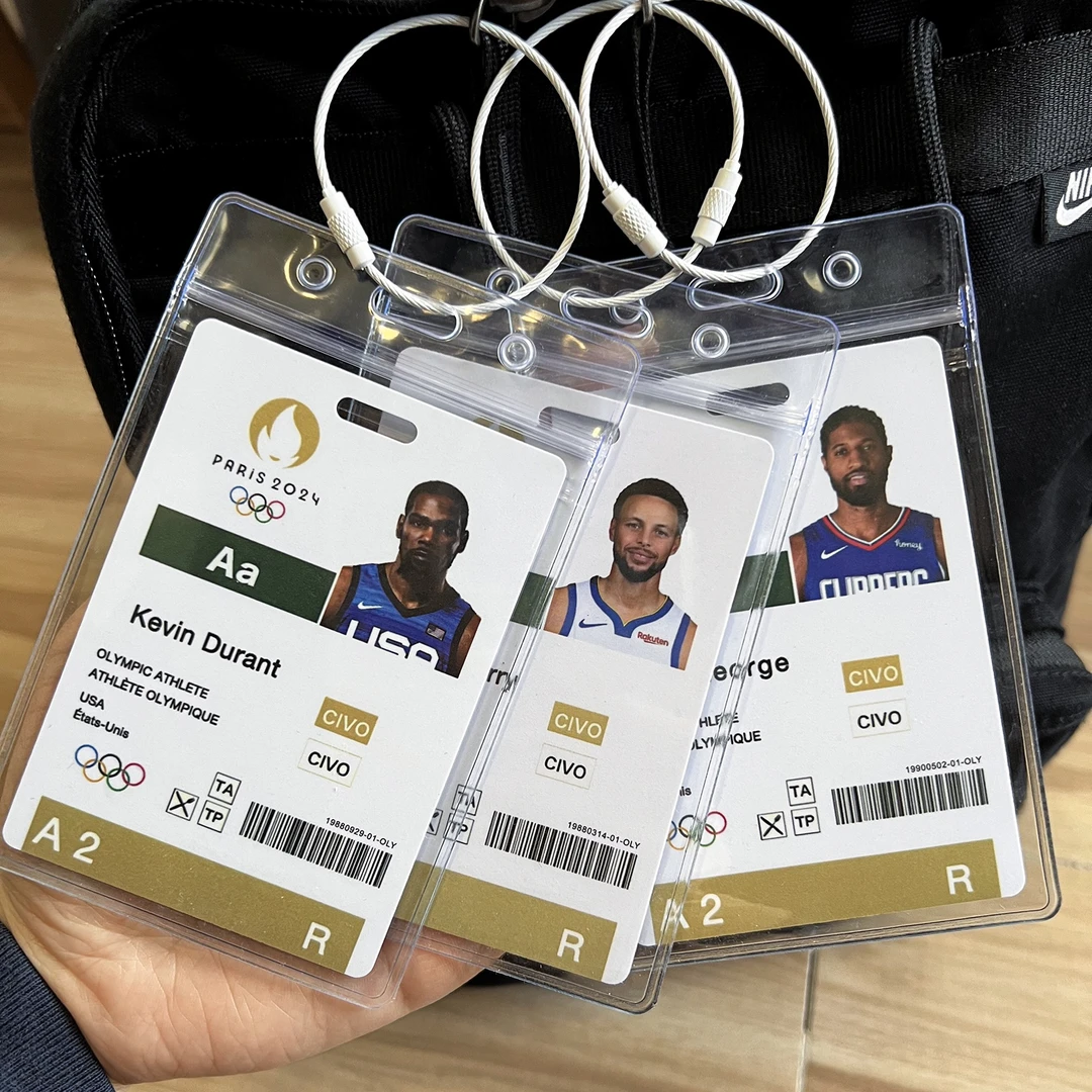 库里美国梦之队球星卡书包礼物挂件欧文乔治球员卡钥匙扣高质量版