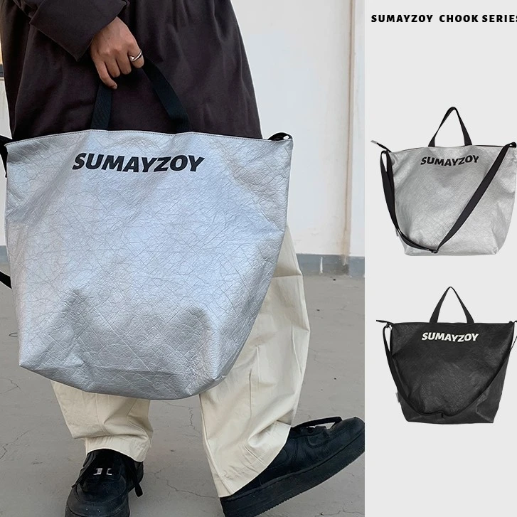 SUMAYZOY杜邦纸单肩包上课大包包托特包大容量高级感通勤手提包