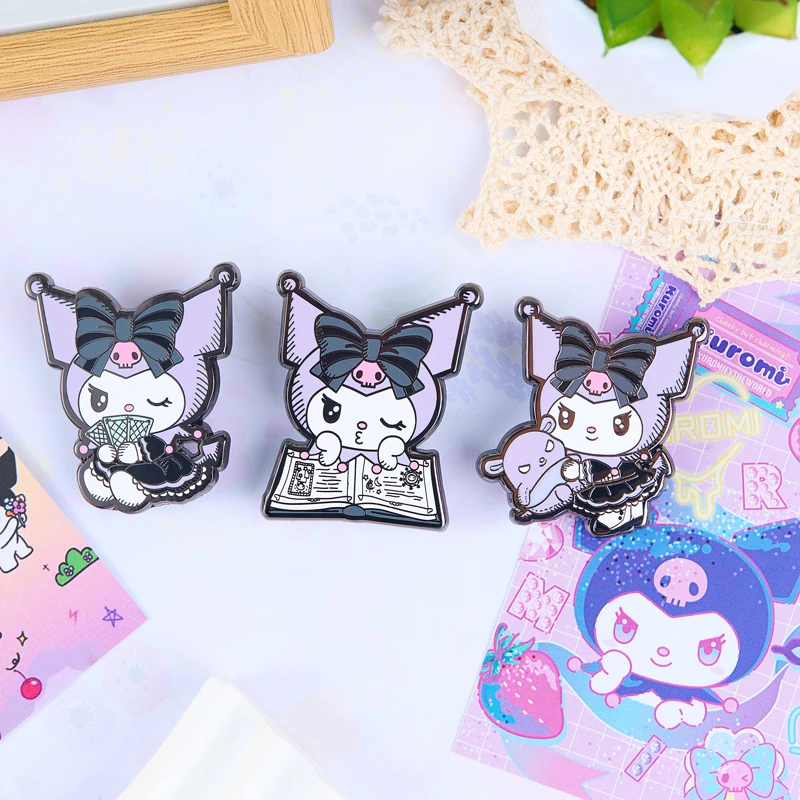 库洛米周边金属徽章挂摆件巴库礼物吧唧三丽鸥胸针配饰小众软妹