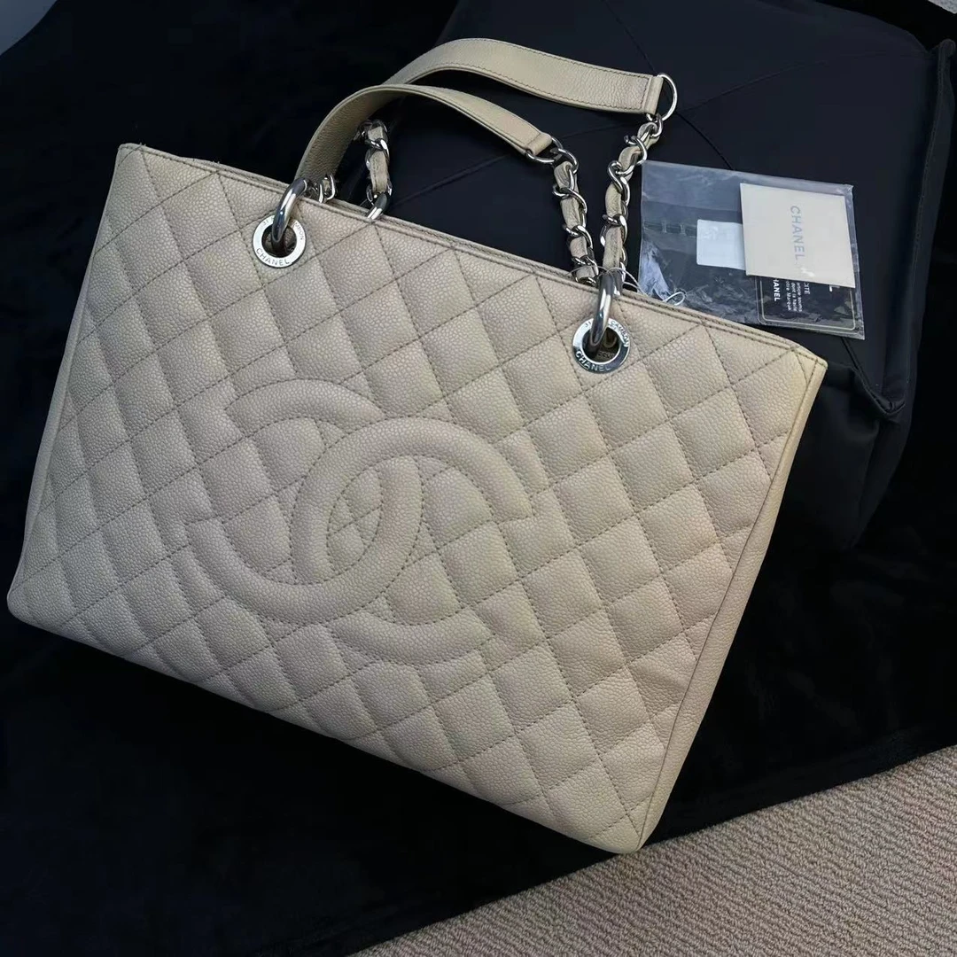 95新 Chanel/香奈儿 【阿玮专属】米色GST单肩包667851