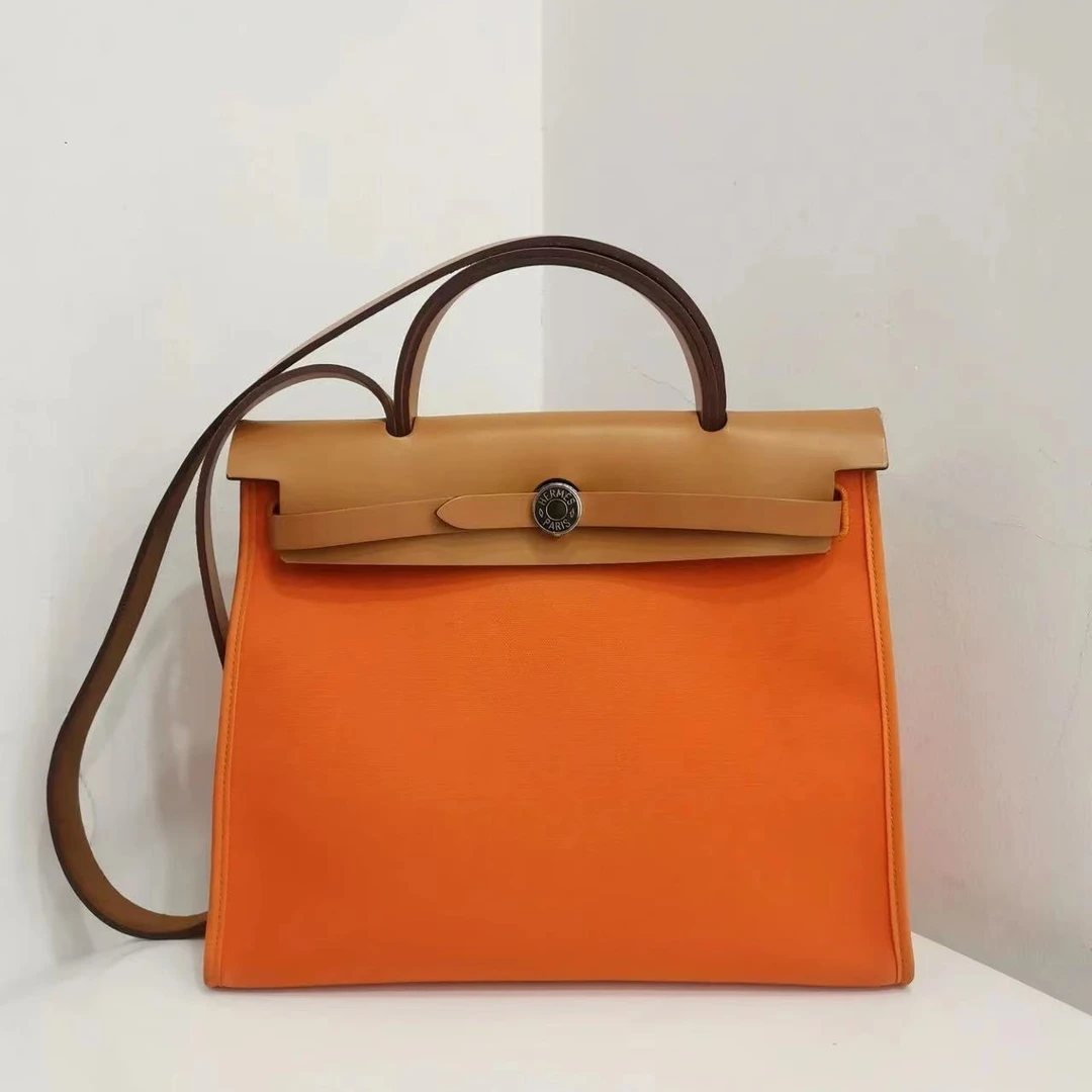 95新 Hermes/爱马仕 【文子姐专属】W341/橘色hebag31单肩包667897