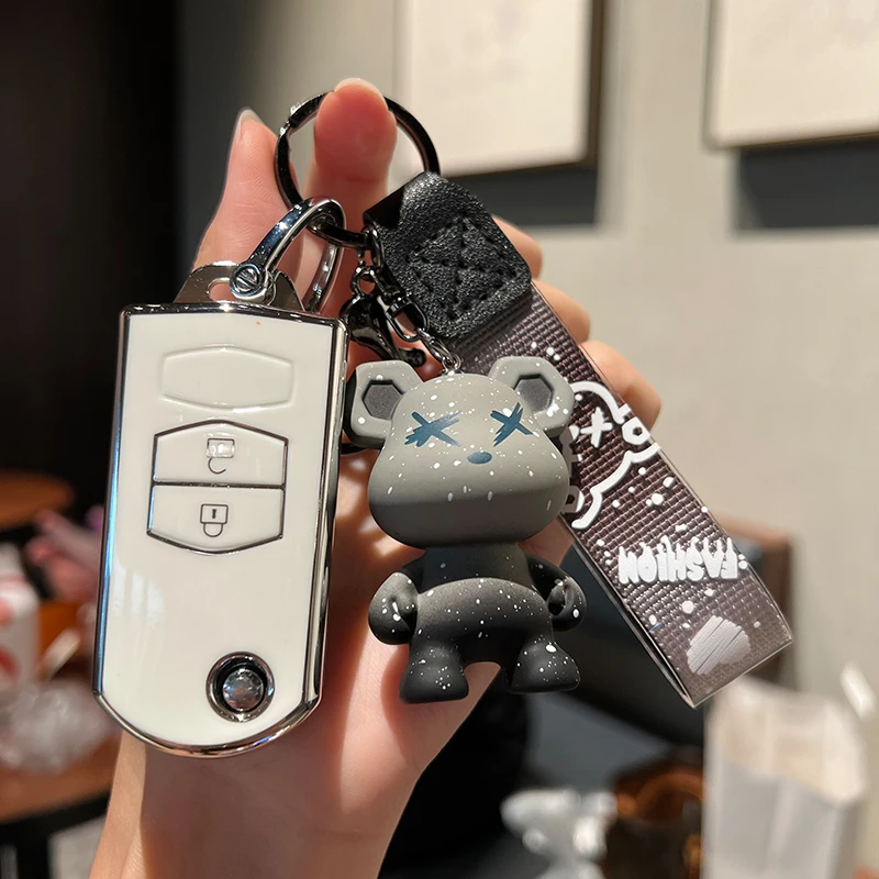 特顺马自达5钥匙套马6星骋折叠钥匙包扣保护壳全包劲翔睿翼2马3