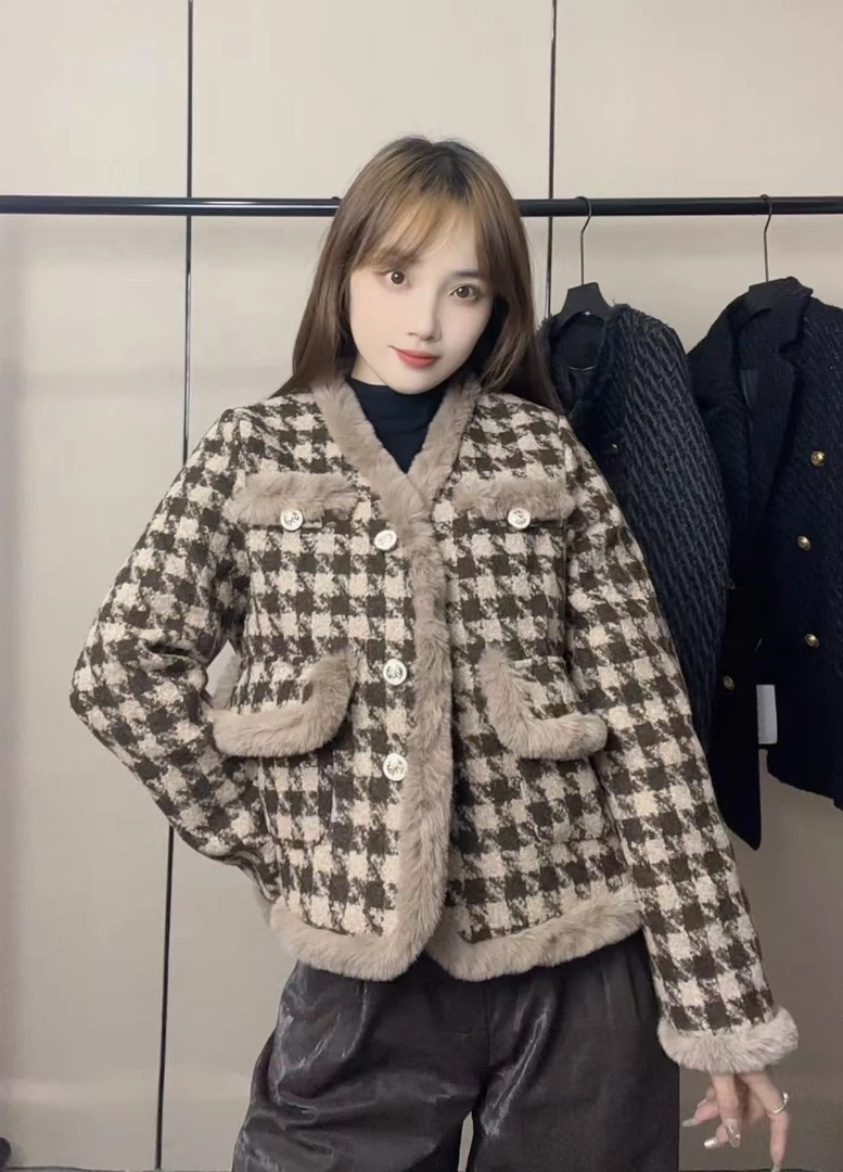 2024秋冬加厚洋气时尚气质外套