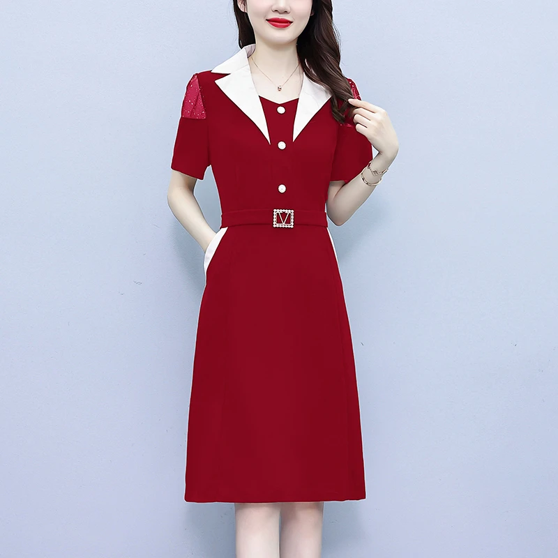 夏季新款女装连衣裙夏季时尚洋气质名媛大码修身显瘦高档洋气裙子