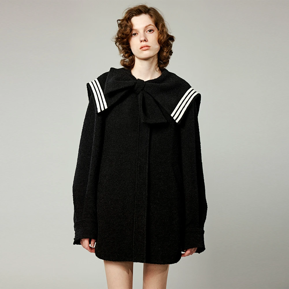 UOOYAA/乌丫「学院」系列复古青春海军领外套UY24312W139152