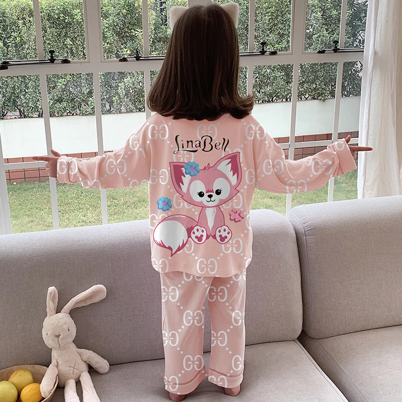 女童睡衣春秋季夏纯棉儿童女孩小孩秋款中大童长袖家居服套装秋冬