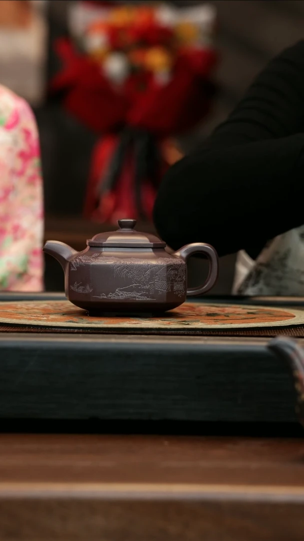 【闪购商品】紫砂茶壶ZCP 黑墩头 景舟八方 251cc