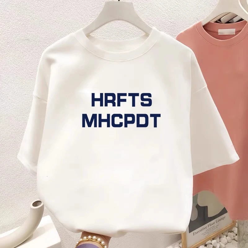 女大童纯棉短袖T恤女ins时尚百搭学生宽松大码白色上衣打底衫夏季