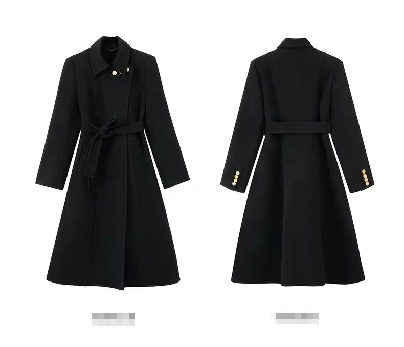 【杭州原版现货】90白鸭绒风衣版羽绒服加厚2024新款冬季长款外套女